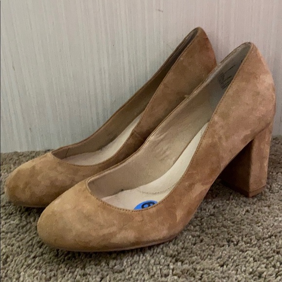 Lands' End Shoes Tan Suede Heels Poshmark